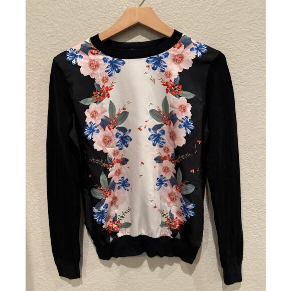 Ted Baker London Poliiey Jamboree Floral Sweater Size 1 - Picture 5 of 5